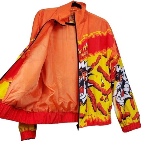 Forever 21 Womens Cheetos Flamin Hot Front Zip Windbreaker Jacket Size M - Picture 5 of 7